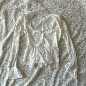 White free people bohemian top